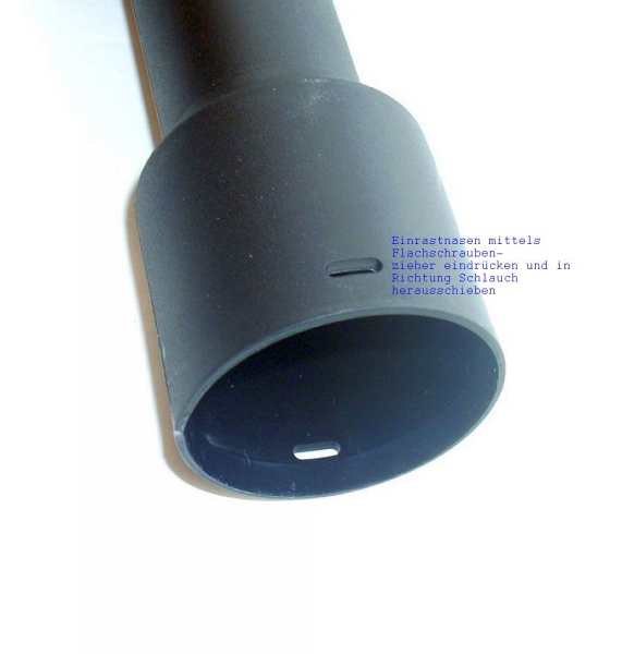 35mm Handgriff geeignet für Staubsauger Bosch,Siemens,Miele u.a.- Mit Klickring und Schraubhülse